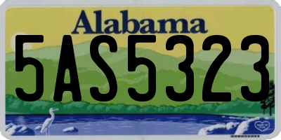 AL license plate 5AS5323