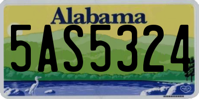 AL license plate 5AS5324