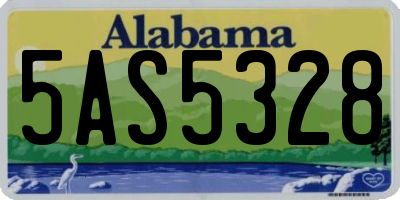 AL license plate 5AS5328