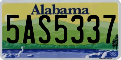 AL license plate 5AS5337