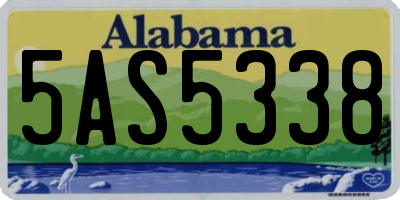 AL license plate 5AS5338