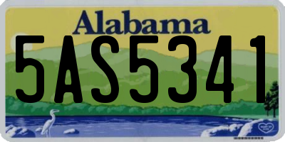 AL license plate 5AS5341