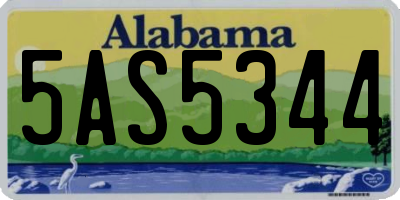 AL license plate 5AS5344