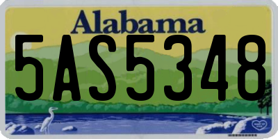 AL license plate 5AS5348