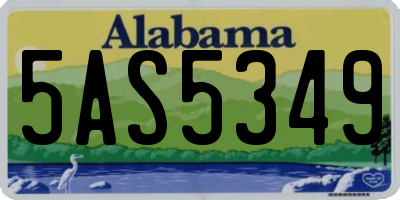 AL license plate 5AS5349