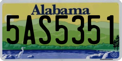 AL license plate 5AS5351
