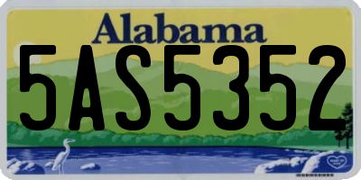 AL license plate 5AS5352
