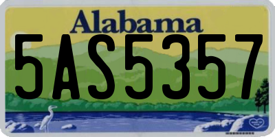 AL license plate 5AS5357