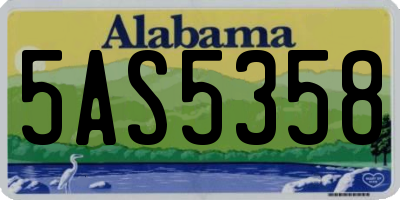 AL license plate 5AS5358