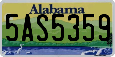 AL license plate 5AS5359