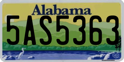 AL license plate 5AS5363