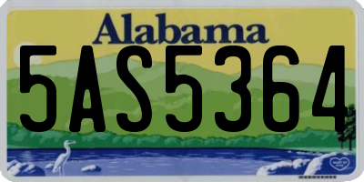 AL license plate 5AS5364