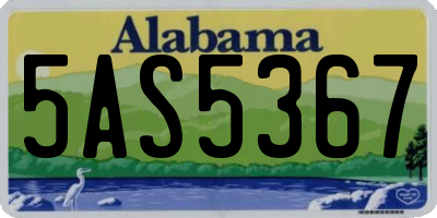 AL license plate 5AS5367