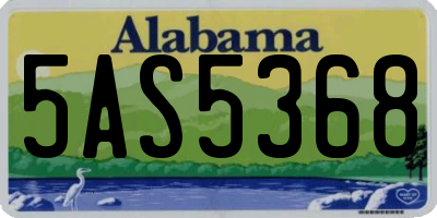 AL license plate 5AS5368