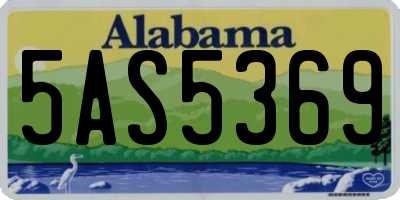 AL license plate 5AS5369