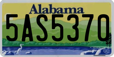 AL license plate 5AS5370