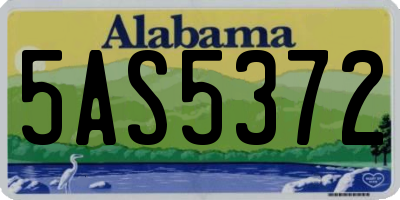 AL license plate 5AS5372