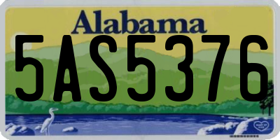 AL license plate 5AS5376
