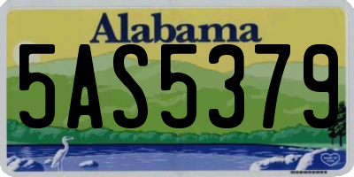 AL license plate 5AS5379