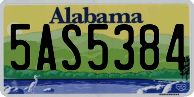 AL license plate 5AS5384