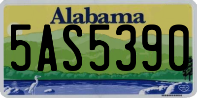 AL license plate 5AS5390