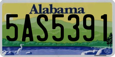 AL license plate 5AS5391