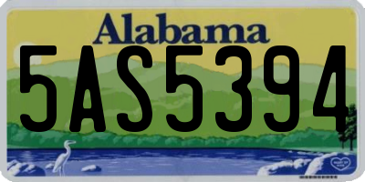 AL license plate 5AS5394
