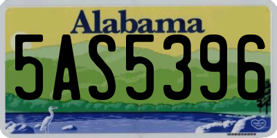 AL license plate 5AS5396