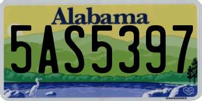 AL license plate 5AS5397