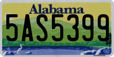 AL license plate 5AS5399