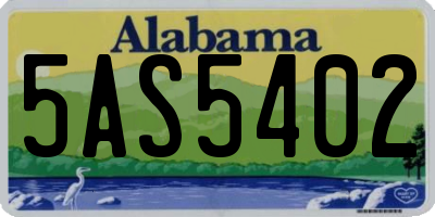 AL license plate 5AS5402