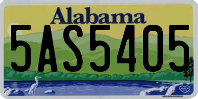 AL license plate 5AS5405
