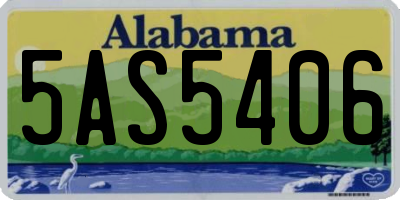 AL license plate 5AS5406