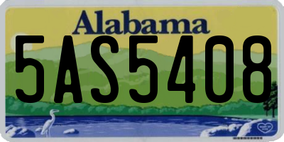 AL license plate 5AS5408