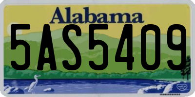 AL license plate 5AS5409