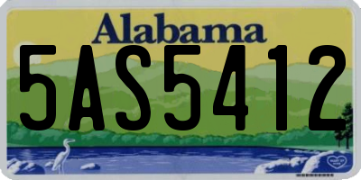 AL license plate 5AS5412
