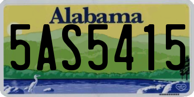 AL license plate 5AS5415