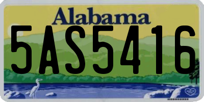 AL license plate 5AS5416