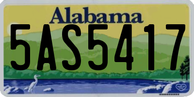 AL license plate 5AS5417