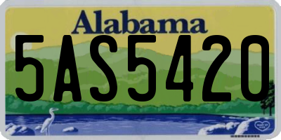 AL license plate 5AS5420