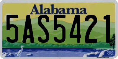 AL license plate 5AS5421
