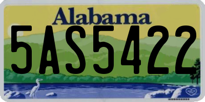 AL license plate 5AS5422