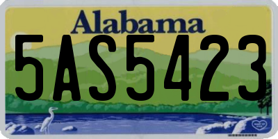 AL license plate 5AS5423