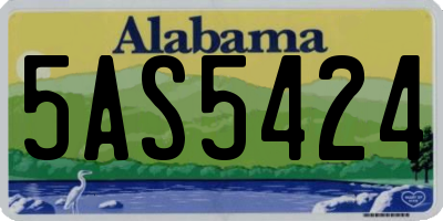 AL license plate 5AS5424