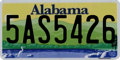 AL license plate 5AS5426