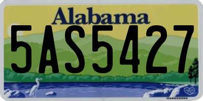 AL license plate 5AS5427
