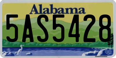 AL license plate 5AS5428