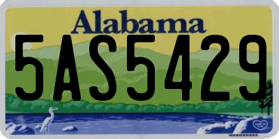 AL license plate 5AS5429