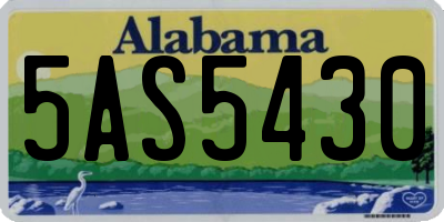 AL license plate 5AS5430