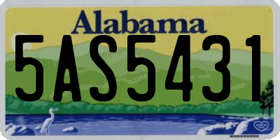 AL license plate 5AS5431